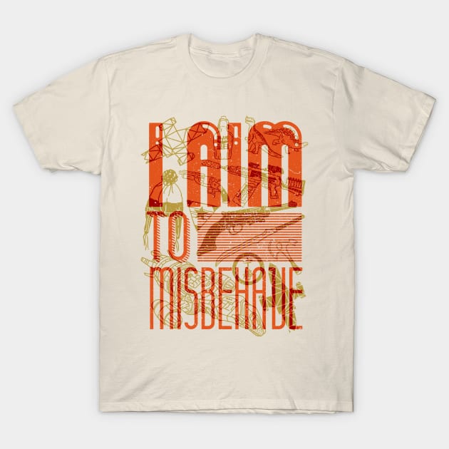 I Aim to Misbehave T-Shirt by joshln